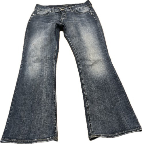 Silver Suki Mid Rise Bootcut Stretch Jeans Women's 33 33in Inseam Dark Wash - Picture 3 of 10