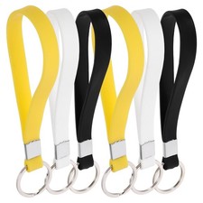 6Pcs Lanyard Wristlet Keychain Lanyard Wristlet Strap Short Keychain Wristban...