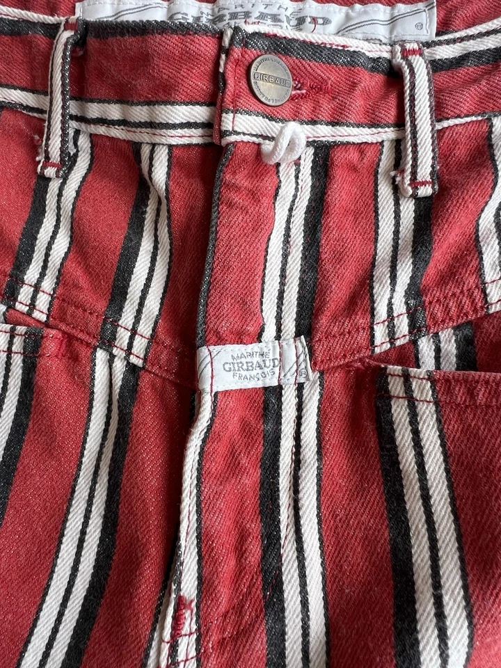 Pantalones cortos de jean MARITHE FRANCOIS GIRBAUD Y2K para mujer 5/6 raros vintage preppy costeros Foto 3 de 4