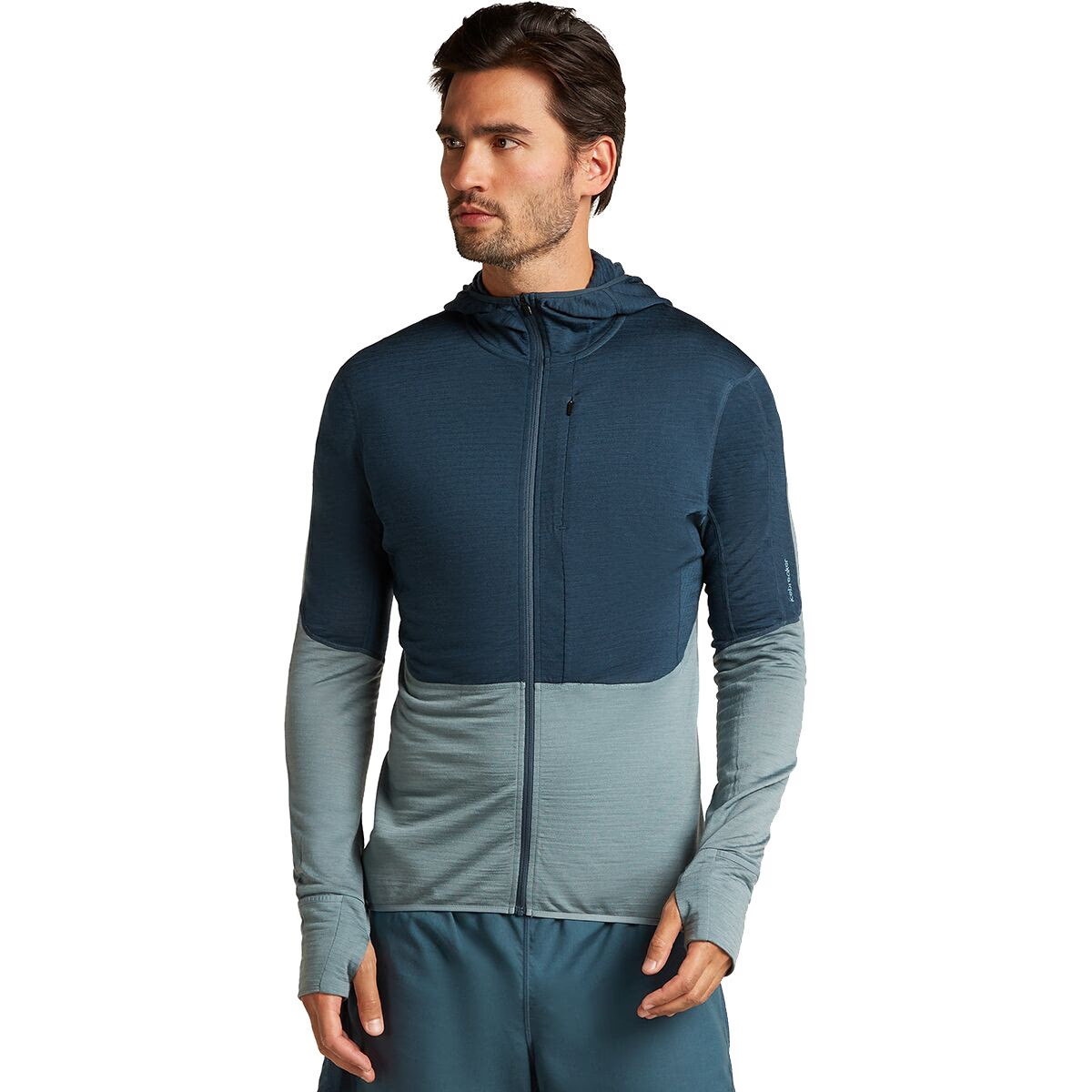 Толстовка с капюшоном Icebreaker Merino 200 Realfleece Descender на молнии - мужская 25190₽