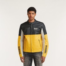 Yamaha Lederjacke Heritage Herren schwarz-gelb Gr.L QMA-26FS0-B5-0L