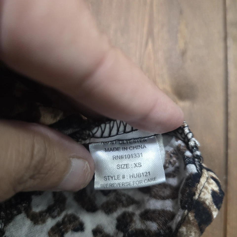 Шорты с леопардовым принтом Charlotte Russe XS высокая талия плавные плиссированные повседневные коричневые - Изображение 3 из 4