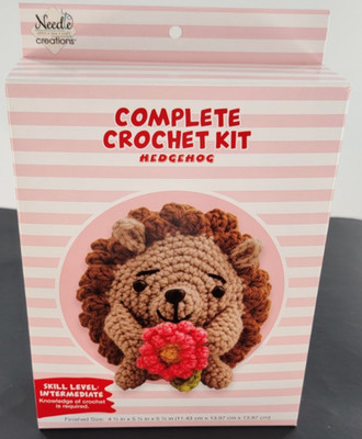 Needle Creations Complete Crochet Kit Hedgehog ~ Skill level Intermediate