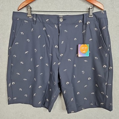 Puma Golf Navy Shorts 9  Arnold Palmer Umbrella Print Men's Size 38 Inseam 9 New