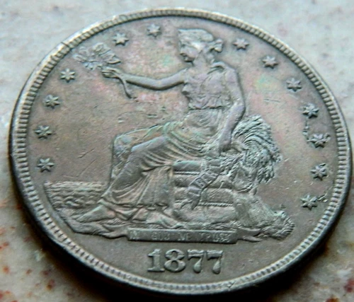 1877 s $1 "Trade Dollar" Silver GENUINE U.S. MINT. KM#108