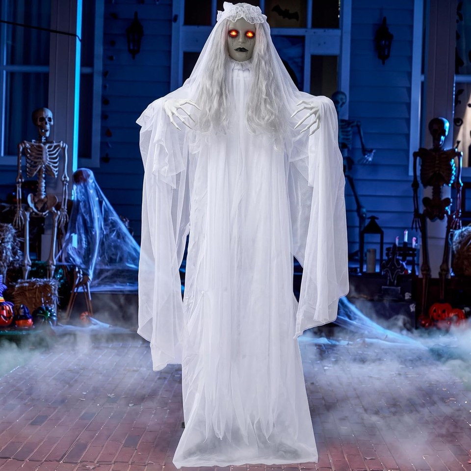 Halloween Decorations Outdoor Life Size Animatronics Grim Reaper W ...