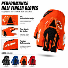 Half Finger Motorcycle Gloves Non-slip Breathable Unisex for outdoor Riding