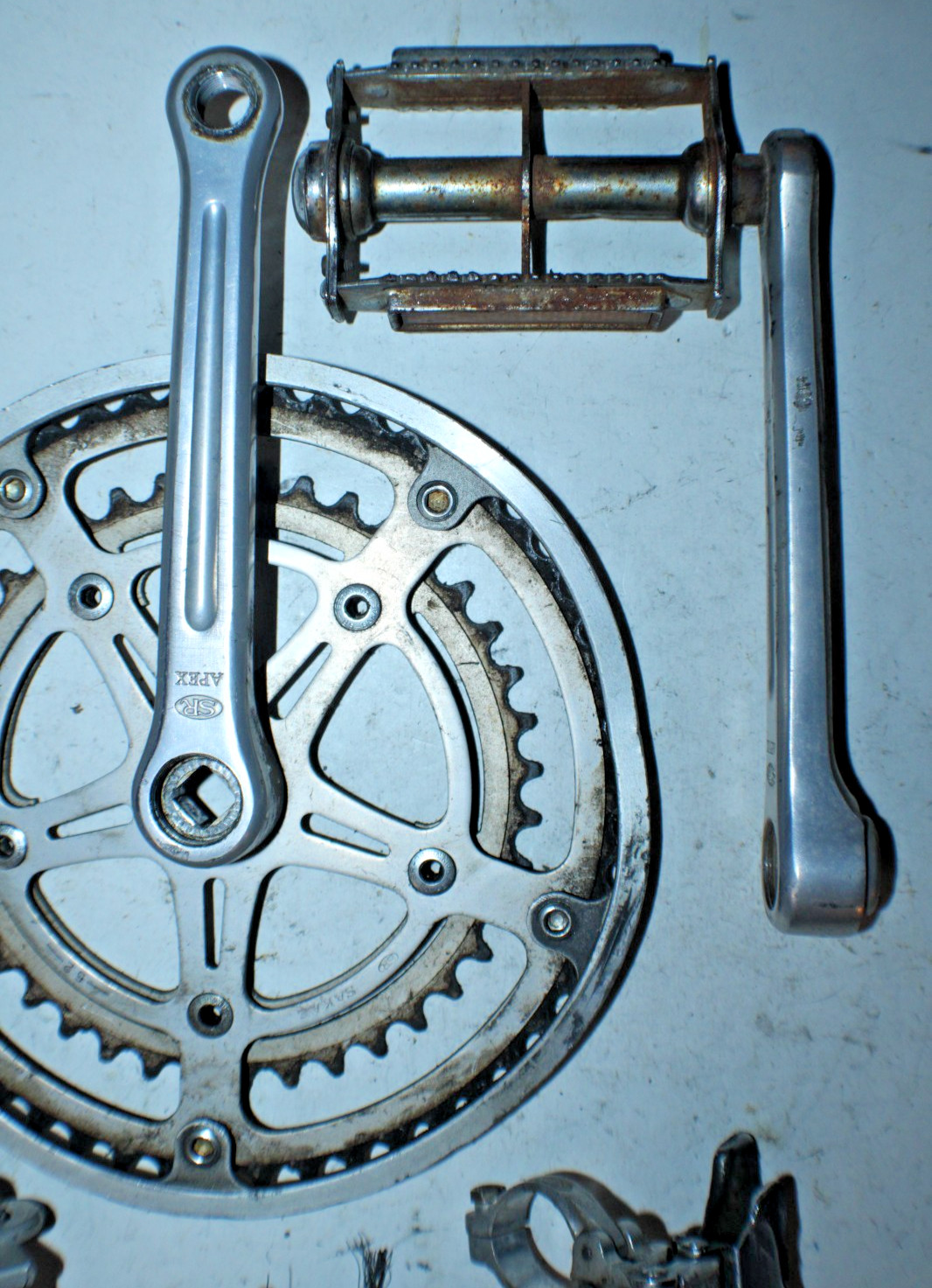 Vintage Groupset Crankset 170mm 40/52t Schwinn Brakes Suntour 7 Front Derailleur