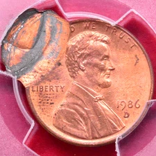 1986-D DOUBLE STRUCK ERROR LINCOLN MEMORIAL CENT! PCGS MS-65 RD