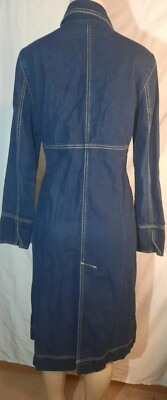 rubbish denim dress Vintage Rubbish 90s Blue Denim Duster Dress w/ Pockets Size M