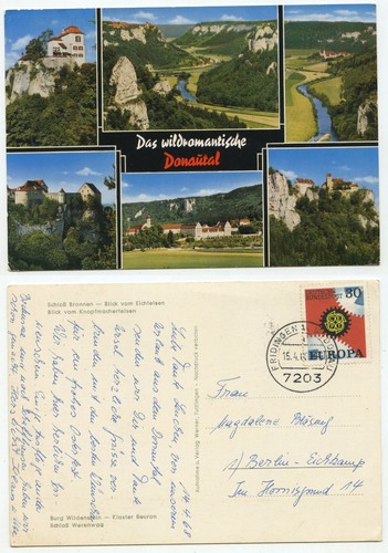 14122 - Das wildromantische Donautal - AK, gelaufen Fridingen 15.4.1968