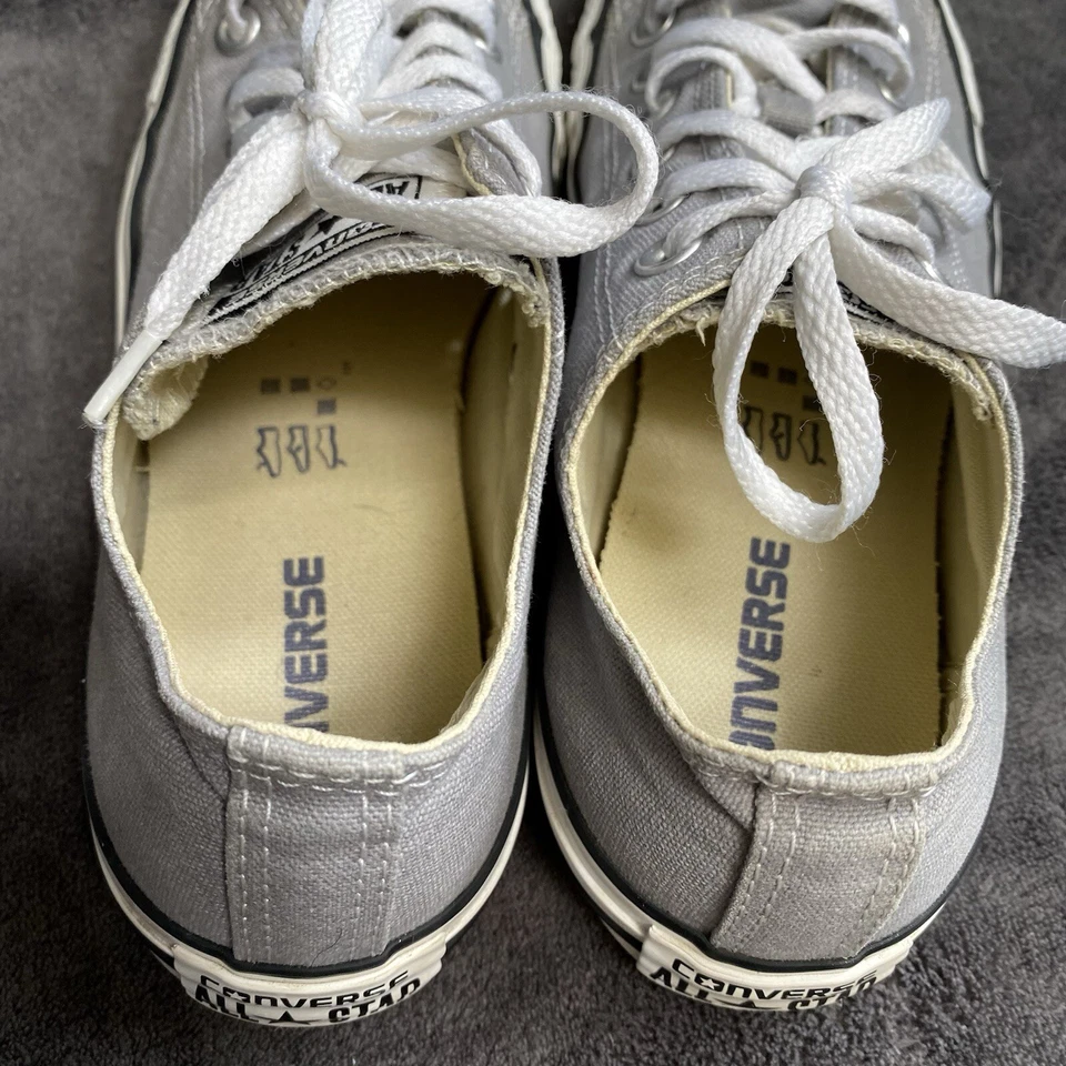 Tênis Converse Chuck Taylor All Star Ox Feminino 9 Masculino 7 Cinza Branco 147137F - Imagem 4 de 4