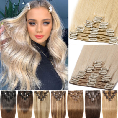 Phocas Long Wavy Curly Clip In Hair Extensions For Women Golden Brown Synthetic Thick Hairpieces(23in,4pcs