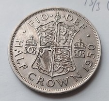 1950 King George VI  Halfcrown:  Circulated Condition