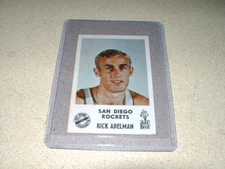 1968 JACK IN THE BOX RICK ADELMAN ROOKIE CARD-SAN DIEGO ROCKETS-NBA HALL OF FAME