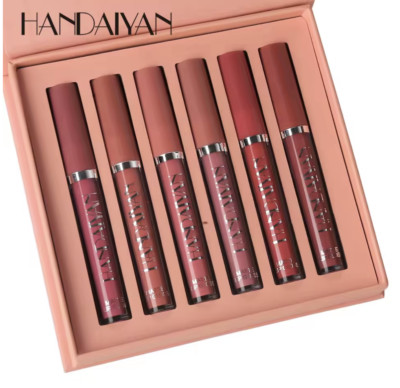 HANDAIYAN Lippenstift Set Matt Samt Wasserdicht Lipgloss Langanhaltend Antihaft