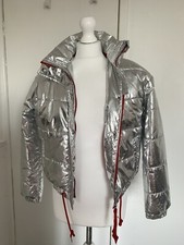 Reflective Silver Puffer Jacket S
