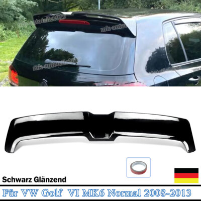 Heckspoiler Schwarz Glanz für VW Golf 6 MK6 09-13 OTG Style Dachkantenspoiler DE