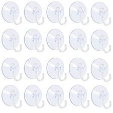 20 Pack Suction Cups with Hanging Hooks for Glass Home Organization Decor
