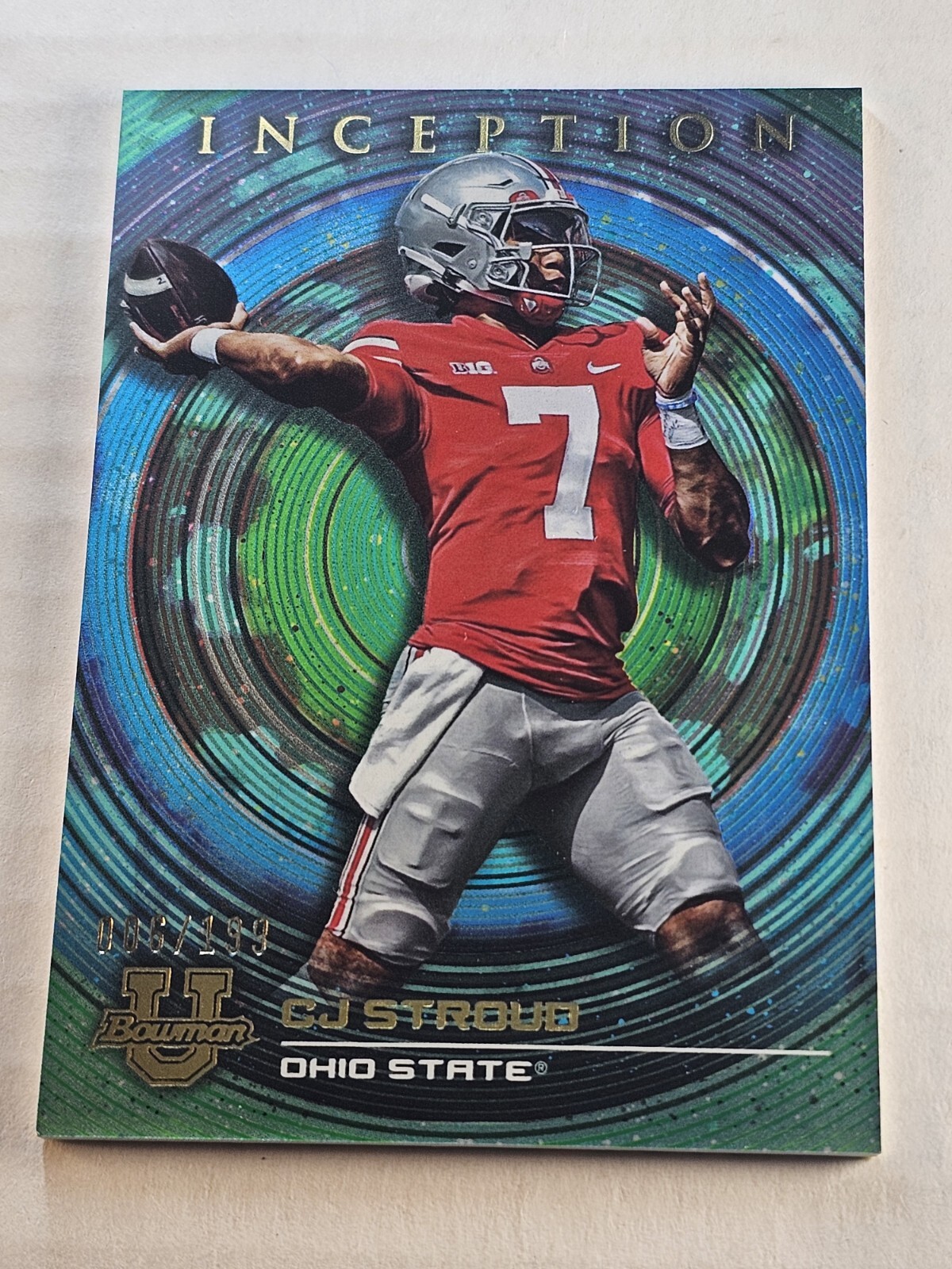 2022 BOWMAN CJ Stroud  /199 Aqua V2 FOIL #88 Bowman U Inception Rookie