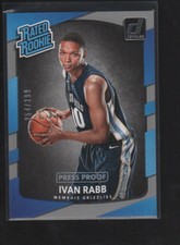 IVAN RABB  2017-18 PANINI DONRUSS SILVER PRESS PROOF RATED ROOKIE #156 / 299