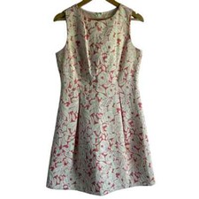 Eliza J Women’s Size 10 Midi A Line Rose Floral White & Pink Dress