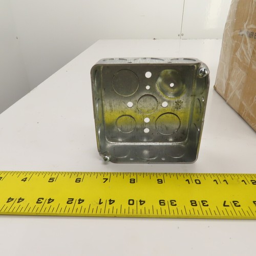 Hubbell Raco 4" x 4" x 1-1/2" Deep Electrical Outlet Boxes 1/2&3/4" KO's Lot/47 - 第 3/11 張圖片