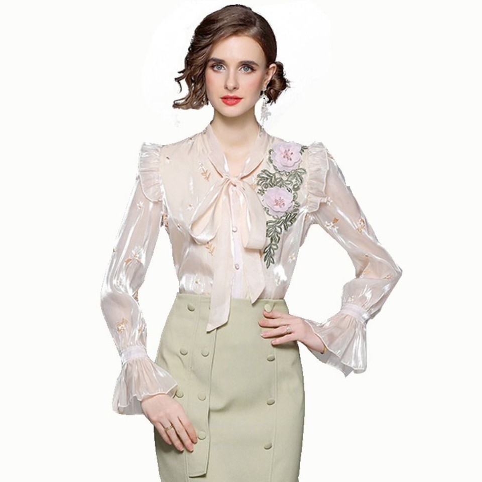 Embroidered Cloth Patch Pink Flower Cloth Applique Flower Applique