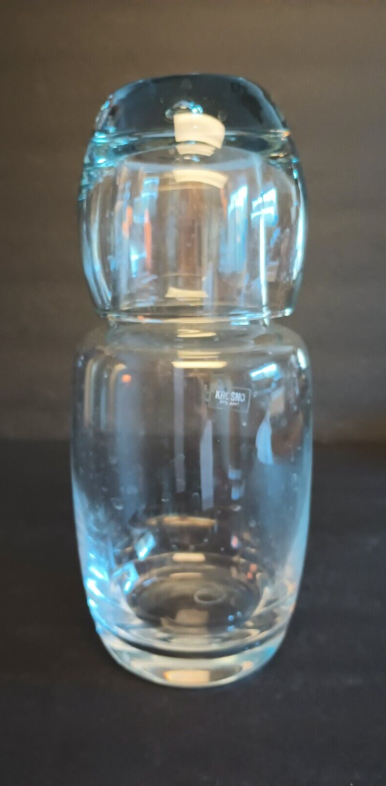 Krosno Poland Clear Glass MCM Bedside Carafe Tumble Up Set Glass eBay