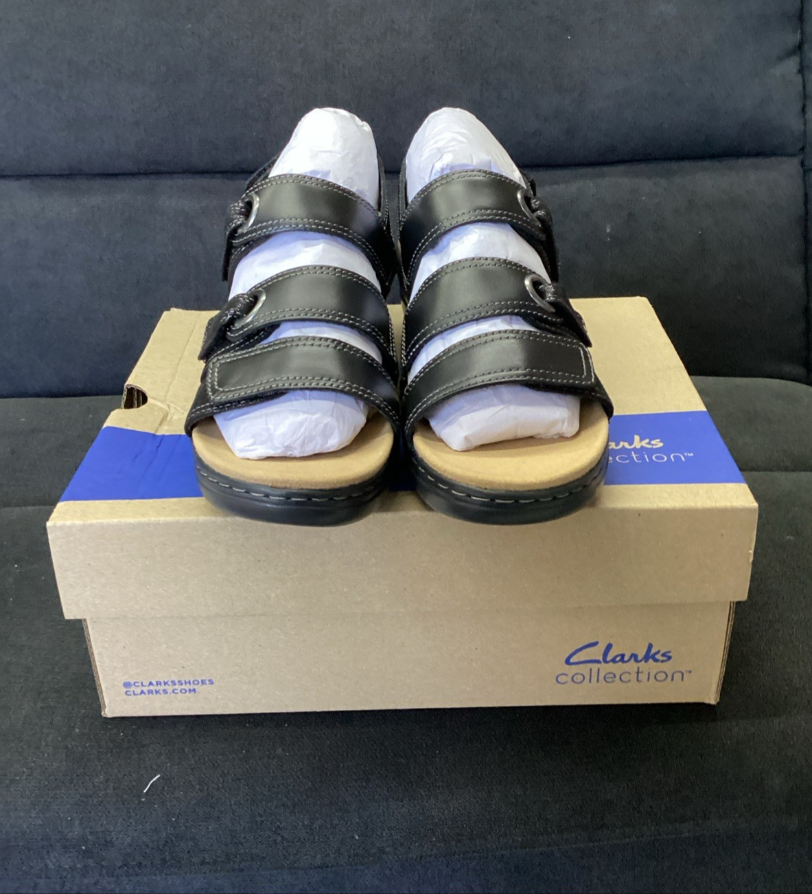 Clarks Merliah 2 Bali Womens Black Sandals Size 8.5 Comfortable