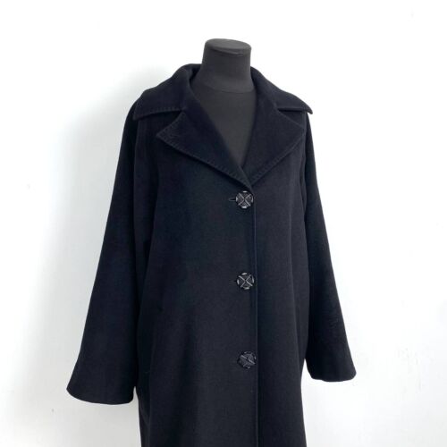 Chaqueta Abrigo de Lana Max Mara Studio Para Mujer Negra Talla IT 40 - Imagen 4 de 19