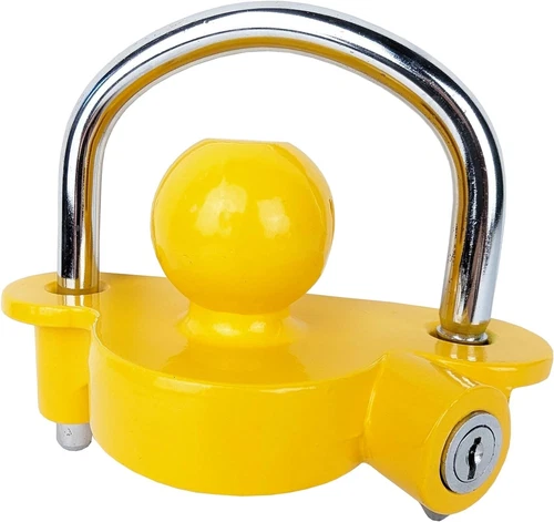 Trailer Hitch Lock 50mm Tow Ball Towing Bar Security Coupling Adjustable 2 Keys