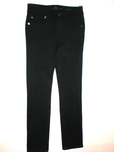 New Girls Jeans The Skinny 7 for all mankind 10 NWT Leggings Black Pants Rayon - Picture 3 of 8