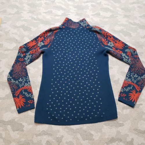 Title Nine Sweatshirt Womens XS Blue 1/4 Zip Wool Blend Long Sleeve - Picture 8 of 11