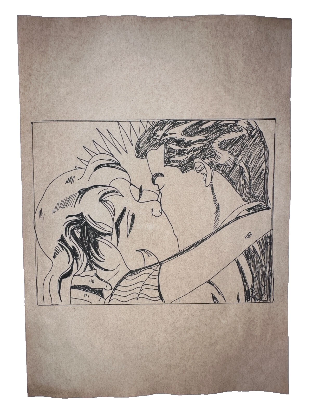 Dibujos artísticos de política en miniatura a tinta