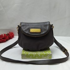 Marc By Marc Jacobs Gray Pebbled Leather Zipper Flap Closure Crossbody Bag