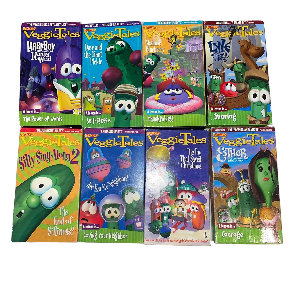 Veggie Tales- Lot Of 8 VHS Some RARE Great Condition Pre-Owned | eBay