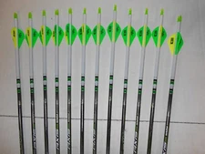 Easton Axis 340 5mm Hunting Carbon Arrows! Crested/Dipped Bohning Blazer Vanes
