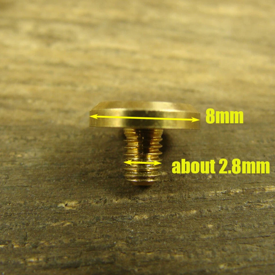 4pk Brass Leathercraft star rivet stud screw back Conchos Fob Wallet Z344 - Image 2 of 4