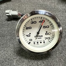 Teleflex RPM Tach System Check Warning For Oil Temp Engine Gauge 64477F