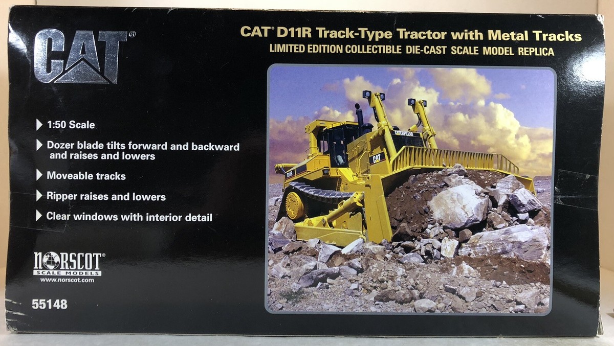 Caterpillar Cat D11r Dozer W/ Metal Tracks - Silver 100