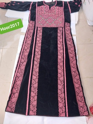 Vintage traditionelles palästinensisches jordanisches Stickerei Kleid Hochzeit handgefertigt - Bild 12 von 19