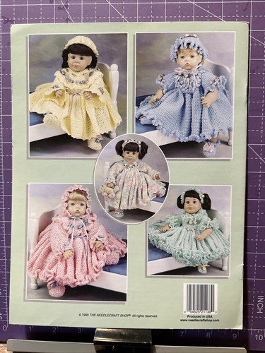 Rosebud Dollies Crochet 21" Syndee Booties Dress Bonnet Headbands Ensembles BOOK - Picture 2 of 2