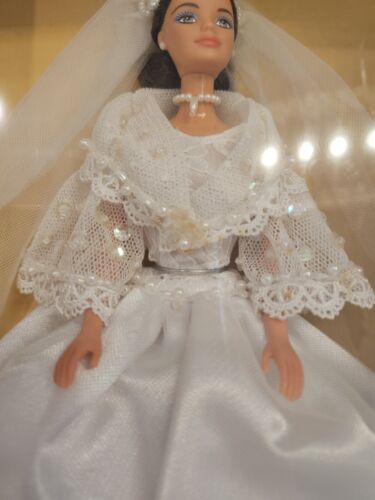 Wedding Barbie Brunette Doll 9992 Mattel 2000 No. 48140 NRFB - Picture 3 of 5