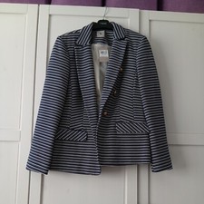 Tu Size 16 Nautical Bretton Sailor Striped Blazer, Bnwt
