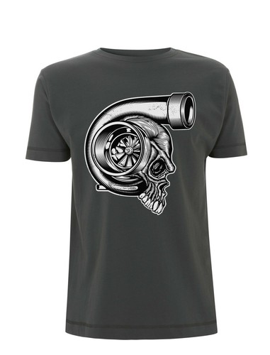 t-shirt moto motore cotone 100% maglietta teschio cross biker rider turbo piston - Imagen 2 de 34