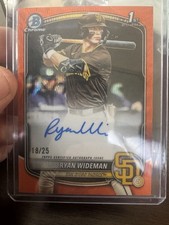 2025 Bowman Draft 1st Ryan Wideman #/25 Orange Wave Refractor Auto Padres🔥📈
