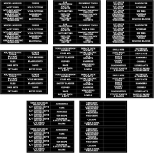 Toolbox Organization Stickers,176 Pcs Tool Chest Label Stickers with Strong Adhe