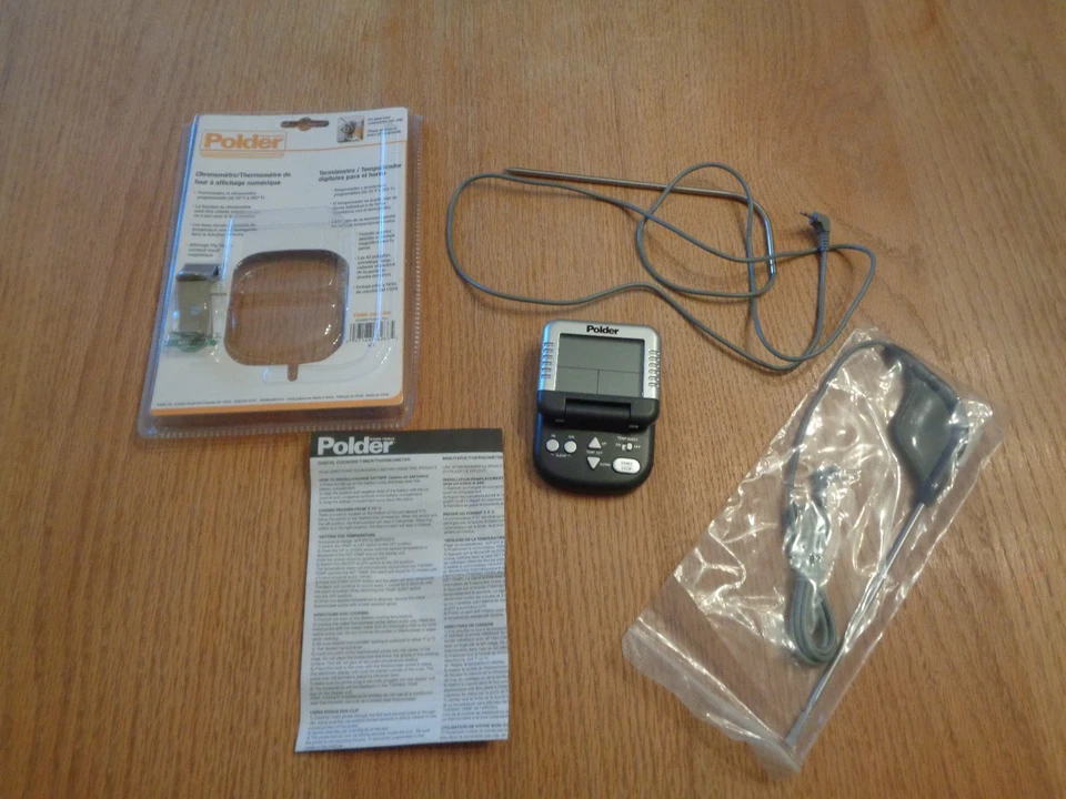 POLDER DIGITAL PROGRAMABLE HORNO TERMÓMETRO TEMPORIZADOR CON DOS SONDAS Y CLIP SARTÉN Foto 2 de 4