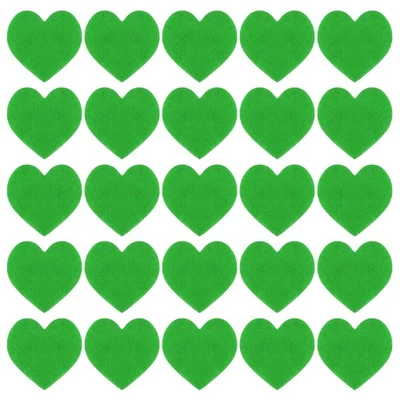 Corazones pompon fieltro 7cm verde 100pzs manualidades - Imagen 1 de 4